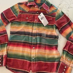 NWT Ralph Lauren Polo Girls top- size 7 Adorable!!!